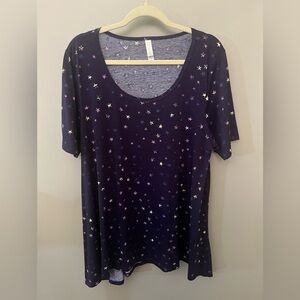LuLaRoe Perfect T XL - Purple Star
